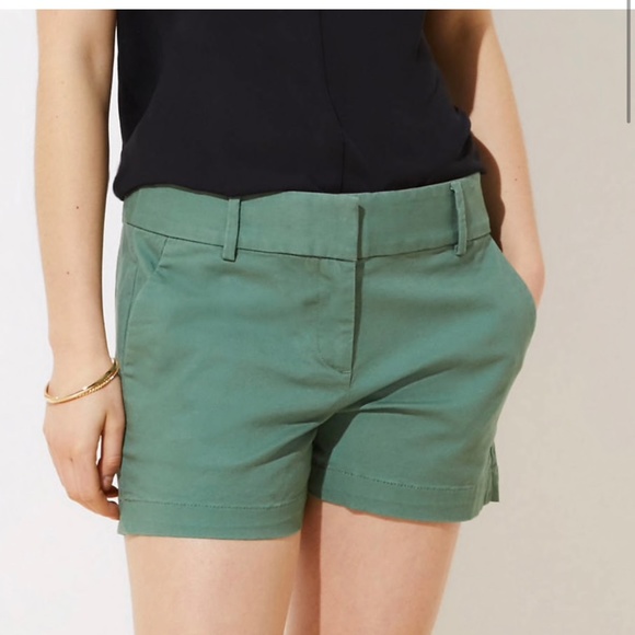 LOFT "Riviera" Gray-Green Shorts - EUC - Picture 1 of 5